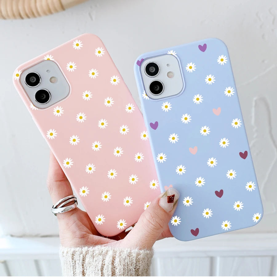 White/Pink/Blue Flower Phone Case