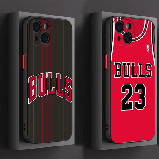 Black and Red Bulls Phone Case