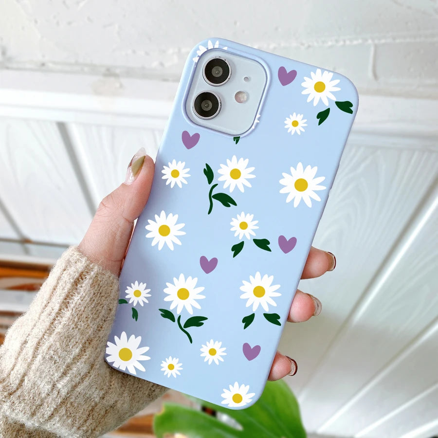 White/Pink/Blue Flower Phone Case