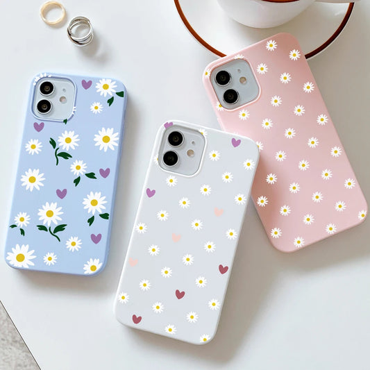 White/Pink/Blue Flower Phone Case